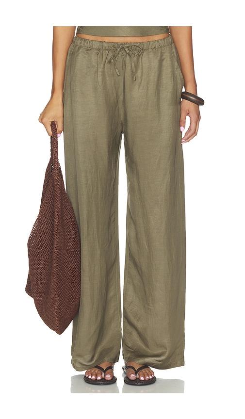leset daniel drawstring pocket pant in taupe. - size m (also in xl)
