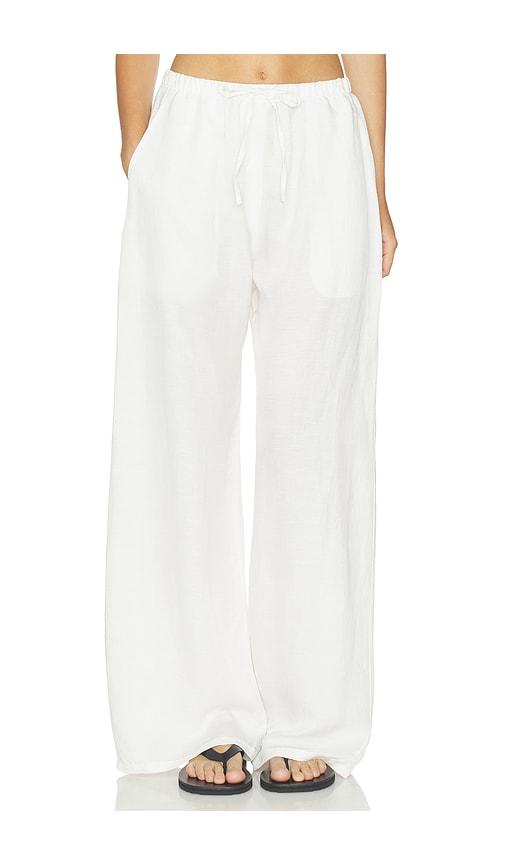 leset daniel drawstring pocket pant in white. - size m (also in s)