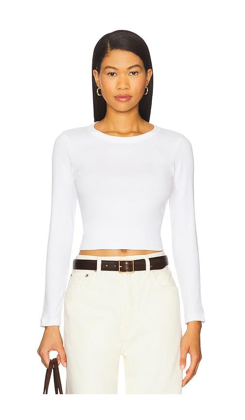 leset kelly slim fit long sleeve in white. - size l (also in m, s, xs)