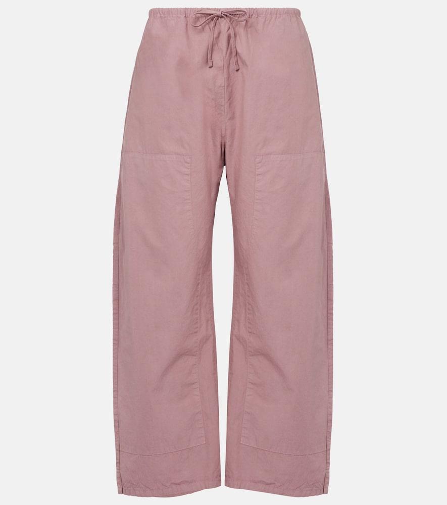 leset kyoto cotton cropped wide-leg pants