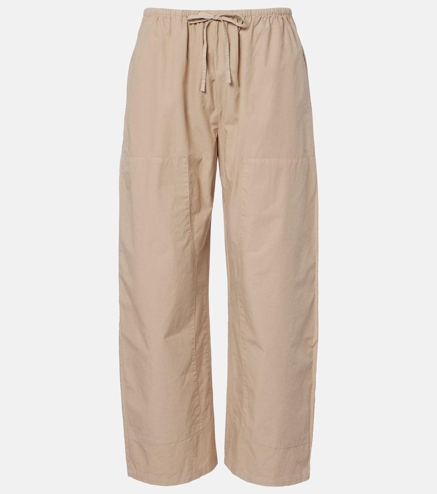leset kyoto cotton cropped wide-leg pants