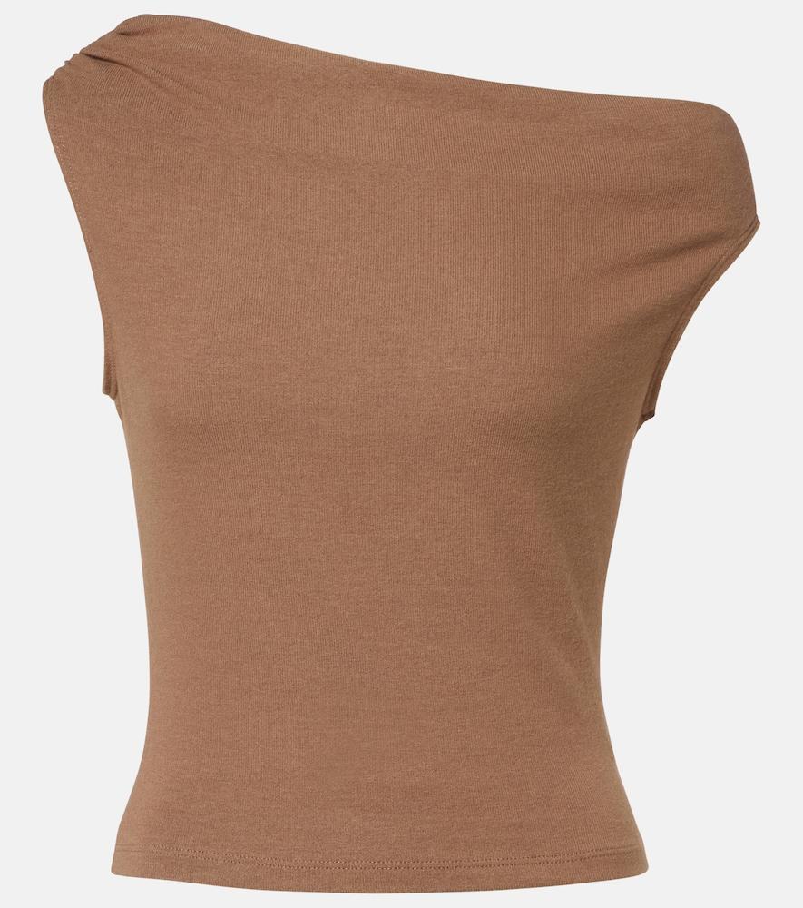 leset lauren asymmetric jersey top