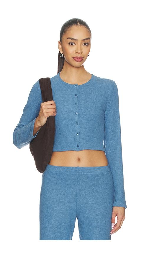 leset lauren crop cardigan ii in blue. - size m (also in s)