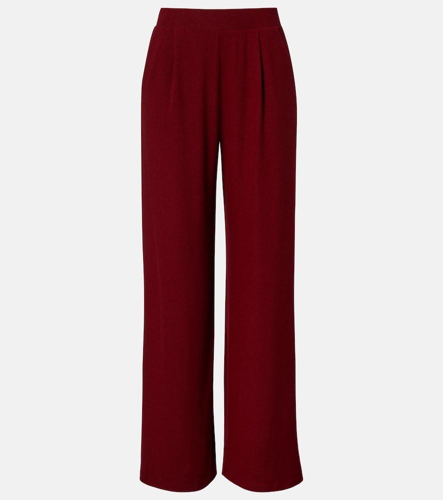leset lauren pleated jersey wide-leg pants