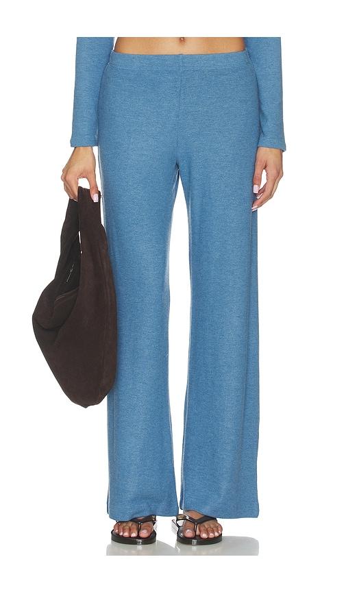 leset lauren wide leg pant in blue. - size l (also in xs, s, m)