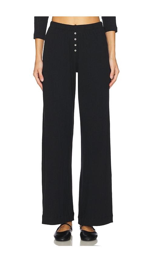 leset pointelle boxer pant in black. - size m (also in s, xs)