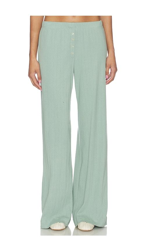 leset pointelle boxer pant in teal. - size l (also in m, s, xs)