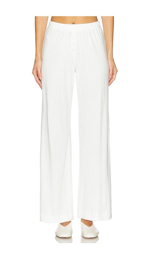 leset pointelle boxer pant in white. - size l (also in xs, m, xl)