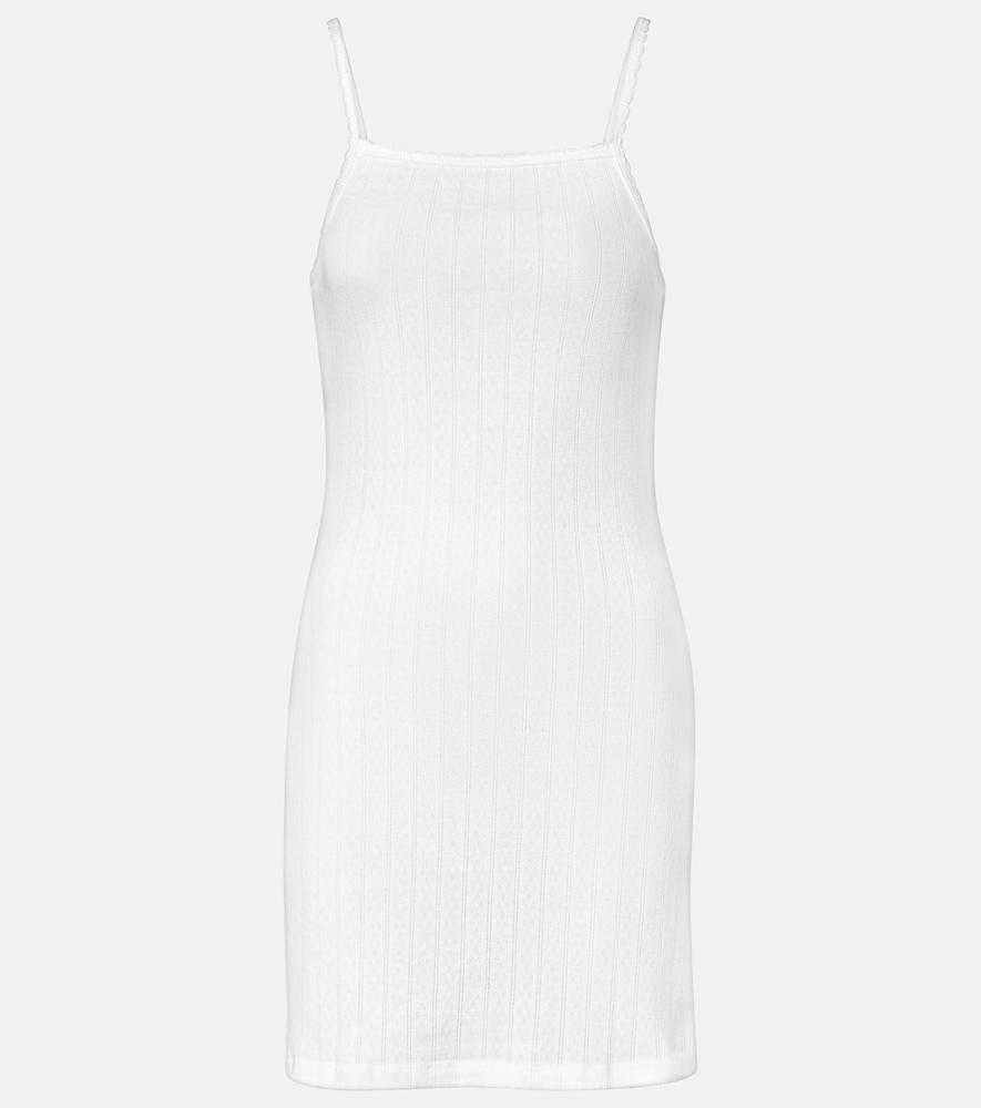 leset pointelle cotton minidress