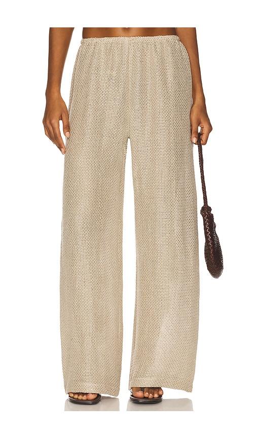 leset stella wide leg pant in grey. - size l (also in m)