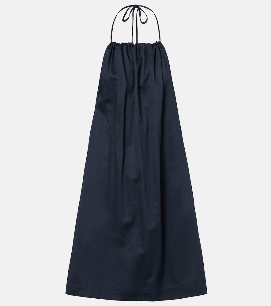 leset yoko gathered cotton minidress