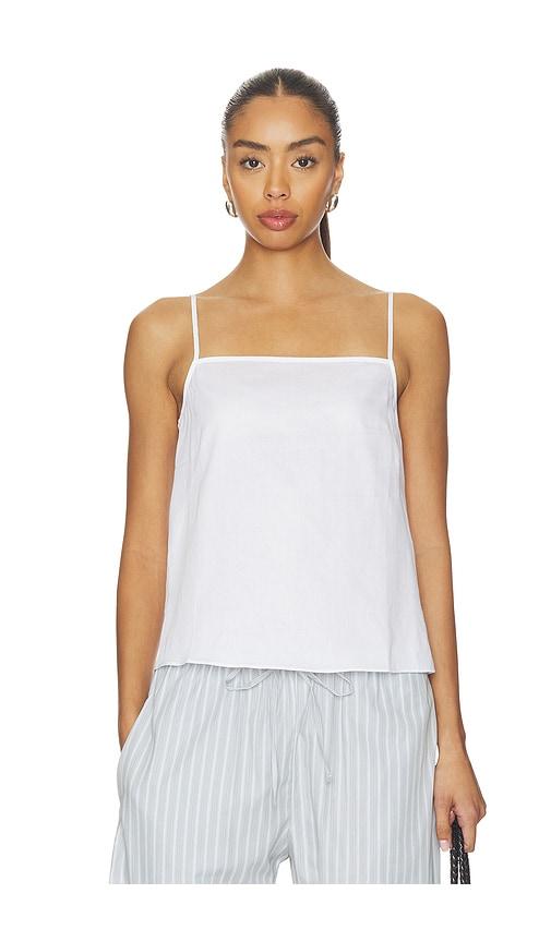 leset yoko tie back top in white. - size l (also in m)