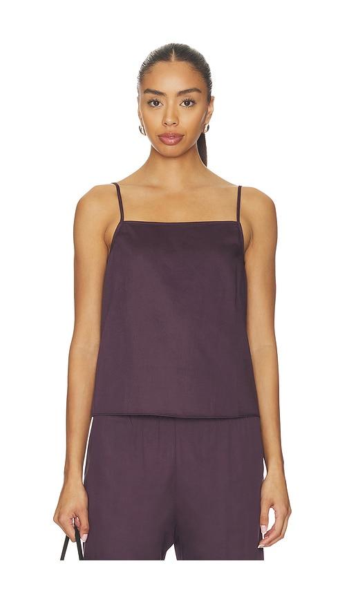 leset yoko tie back top in wine. - size m (also in s)