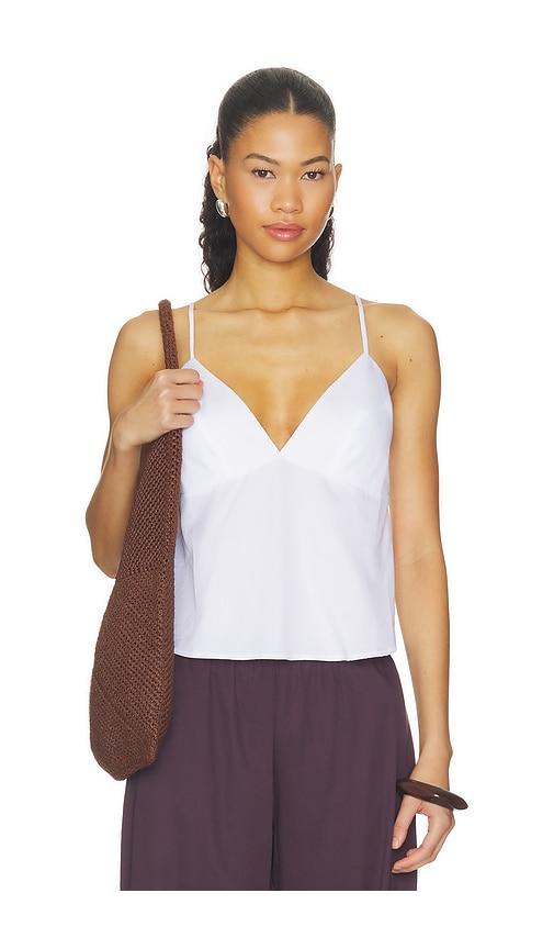 leset yoko triangle tank in white. - size l (also in xs, s, m, xl)