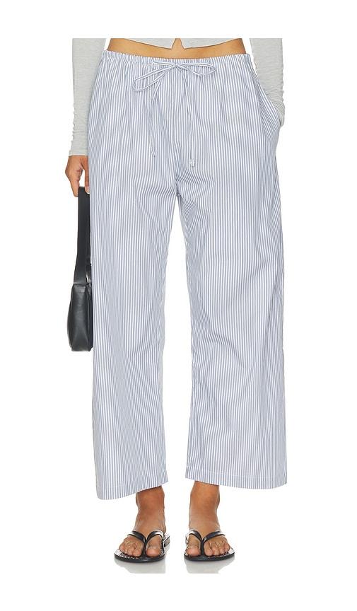leset yoshi stripe crop drawstring pant in grey. - size l (also in xl)