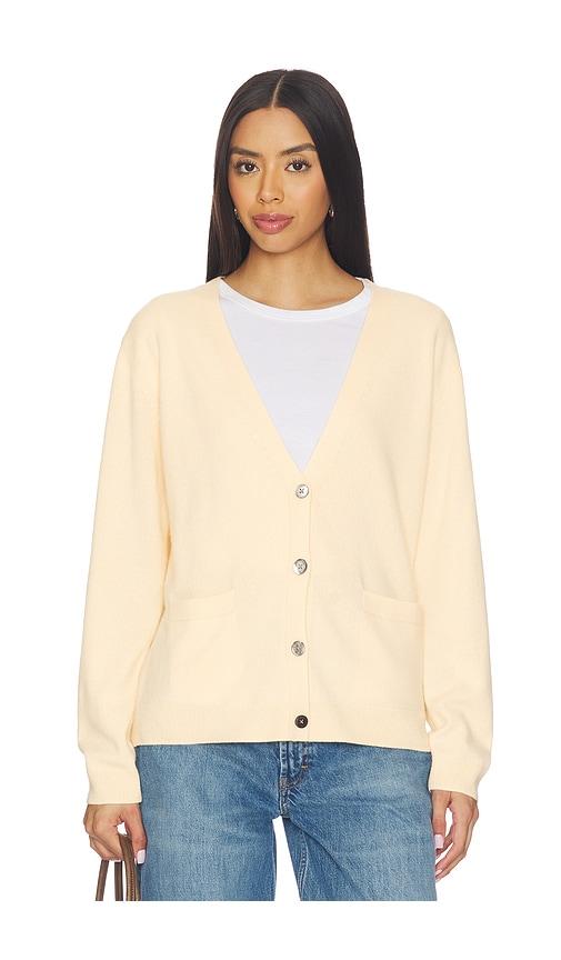 leset zoe long v cardigan in yellow. - size l (also in s, m)
