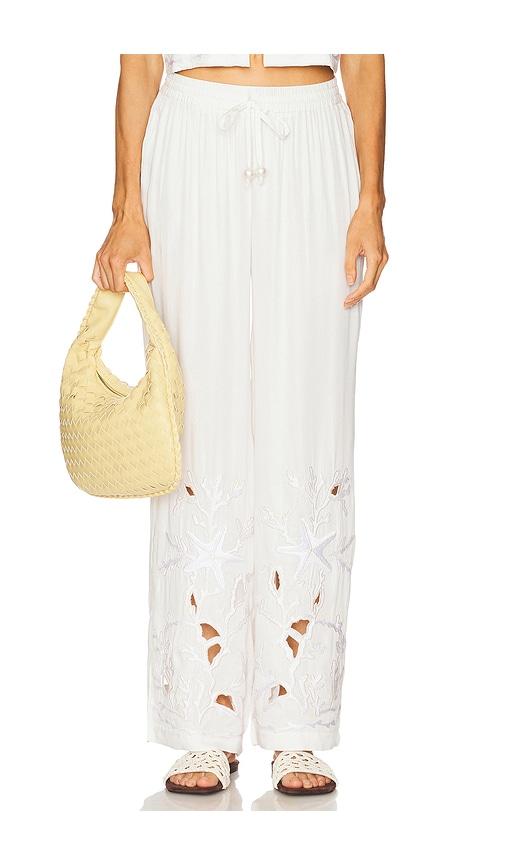 leslie amon coral reef pant in ivory. - size m (also in xs)