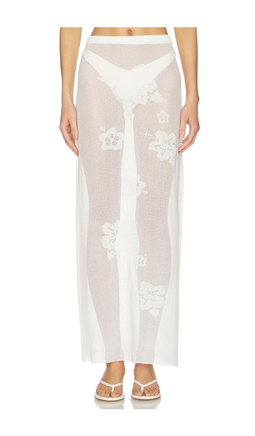 leslie amon emma skirt in white. - size l (also in m, s, xs)