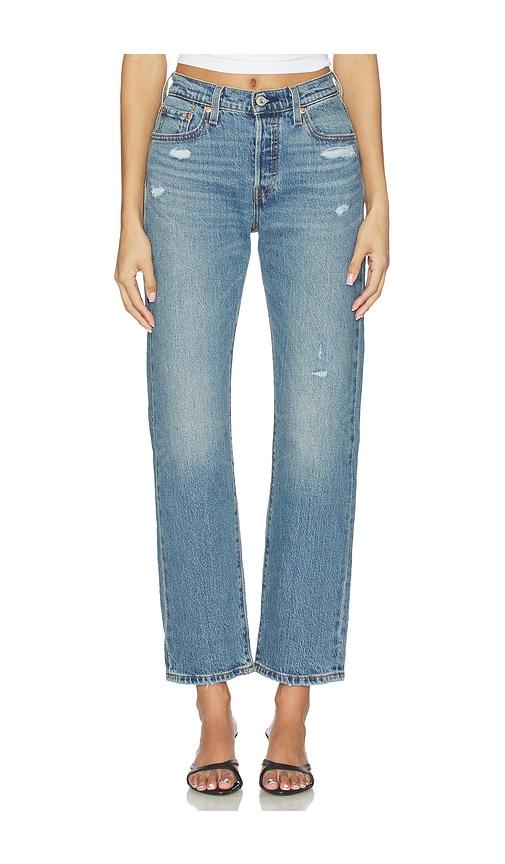 levi's 501 curve straight jeans in blue. - size 24 (also in 26, 25, 27, 28, 30)