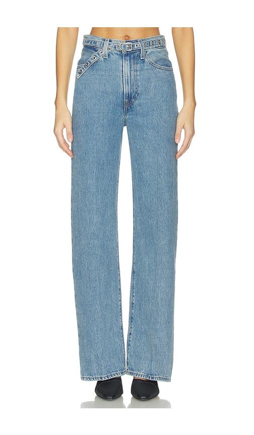 levi's ribcage belted wide leg in blue. - size 25 (also in 26, 27, 28, 29, 32)