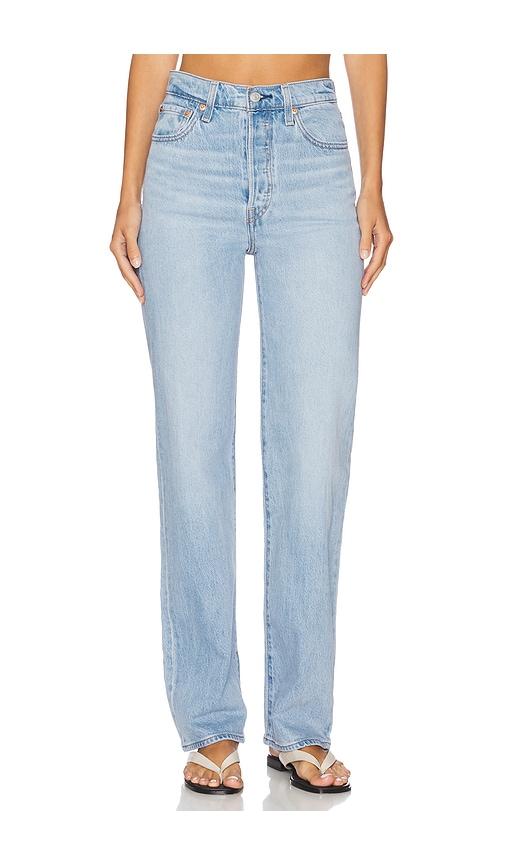 levi's ribcage full length jeans in blue. - size 24 (also in 26, 25, 27, 28, 29, 30)