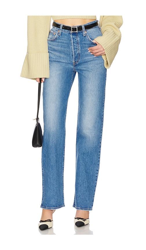 levi's ribcage full length jeans in blue. - size 24 (also in 29)