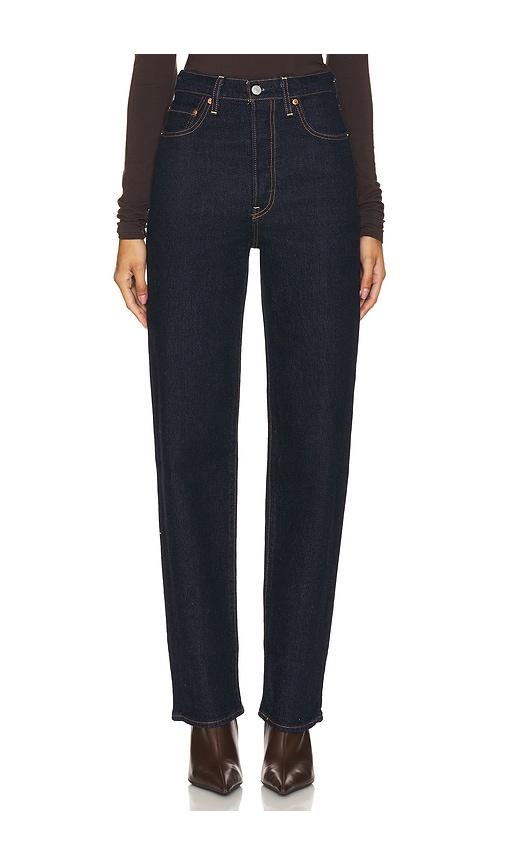 levi's ribcage full length jeans in denim-dark. - size 24 (also in 25, 26, 27, 28, 29, 30, 31, 32)