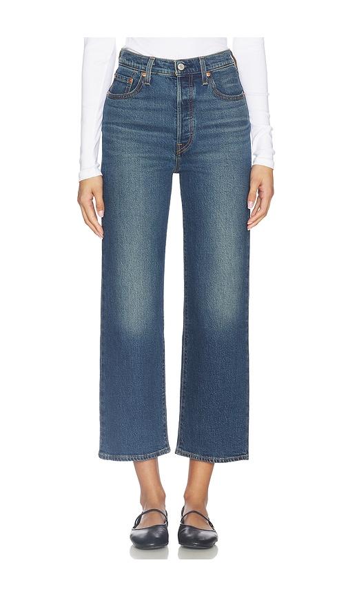 levi's ribcage straight ankle in blue. - size 24 (also in 26, 25, 27)