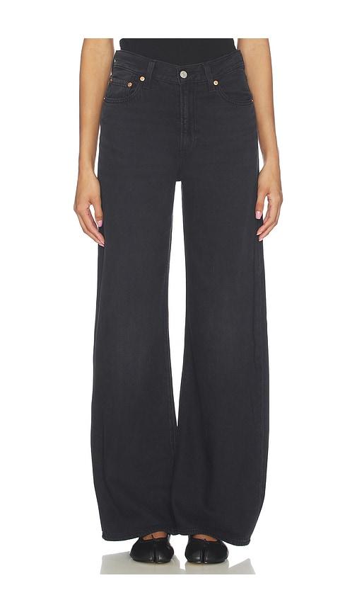 levi's ribcage wide leg in black. - size 24 (also in 25, 26, 27, 28, 29, 30)