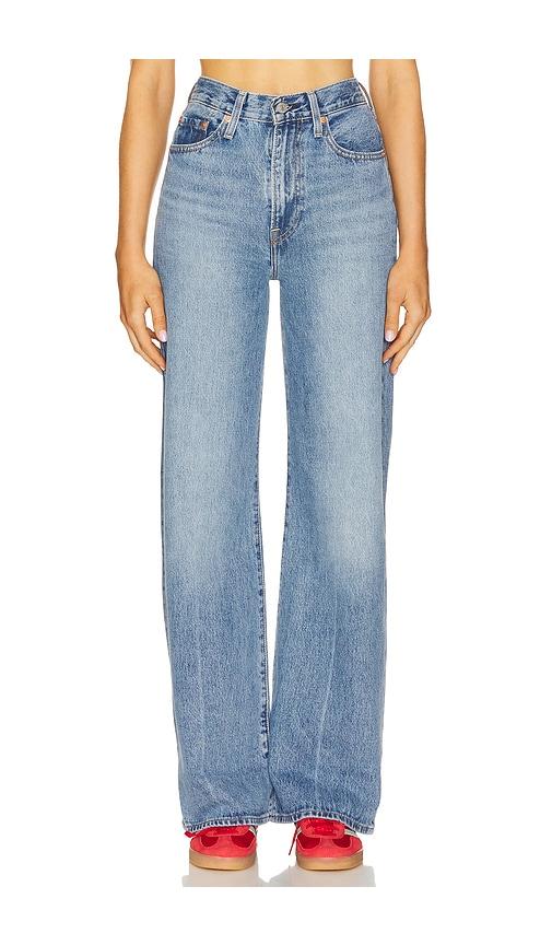 levi's ribcage wide leg jeans in blue. - size 24 (also in 27, 28, 25, 26, 29, 32)