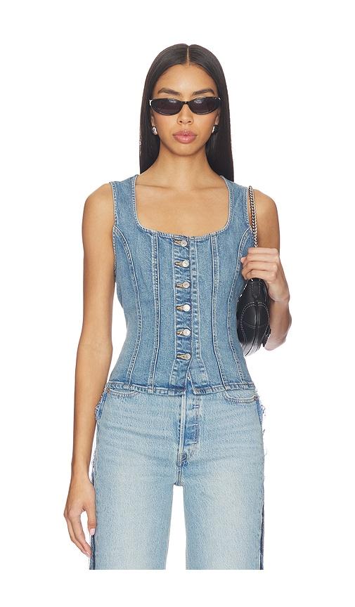 levi's sculpted top in blue. - size l (also in s, xs)