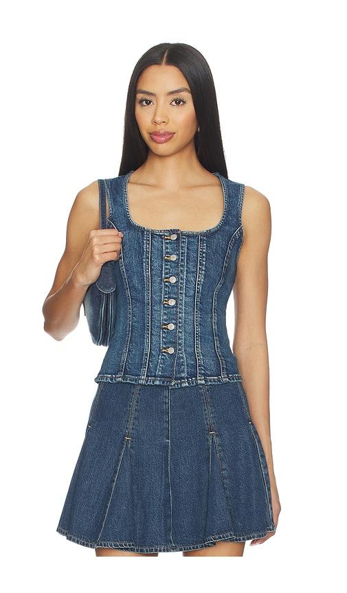 levi's sculpted top in blue. - size l (also in xs, s, m)