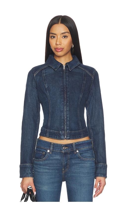 levi's stretch fitted trucker in navy. - size m (also in xs)