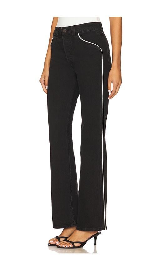 levi's wedgie boot piping jeans in black. - size 24 (also in 26, 25, 27, 28, 29, 30)
