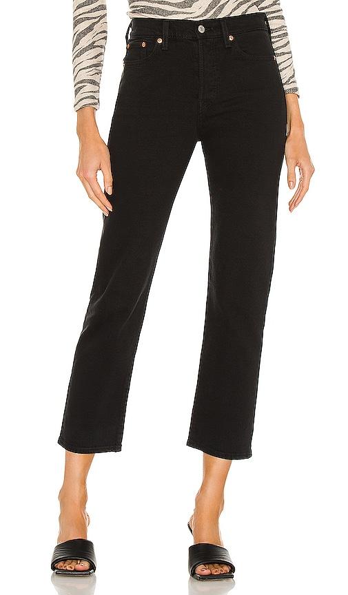 levi's wedgie straight ankle jeans in black. - size 25 (also in 26, 27, 28)