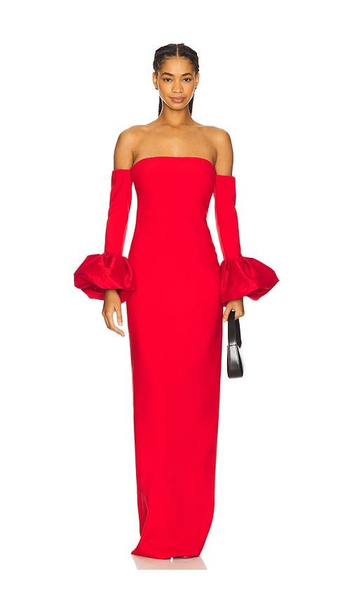 likely kiva gown in red. - size 0 (also in 10, 4, 6)