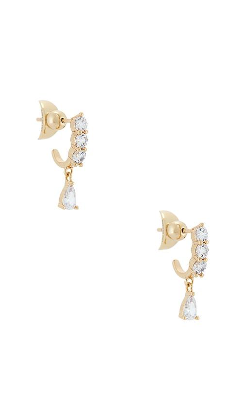lili claspe hilary pear dangles in metallic gold.