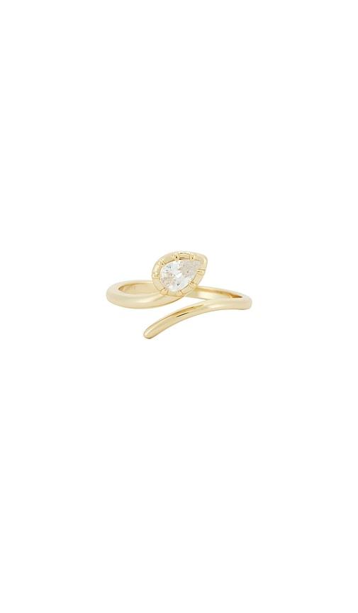 lili claspe ring in metallic gold. - size 5 (also in 6, 7, 8)