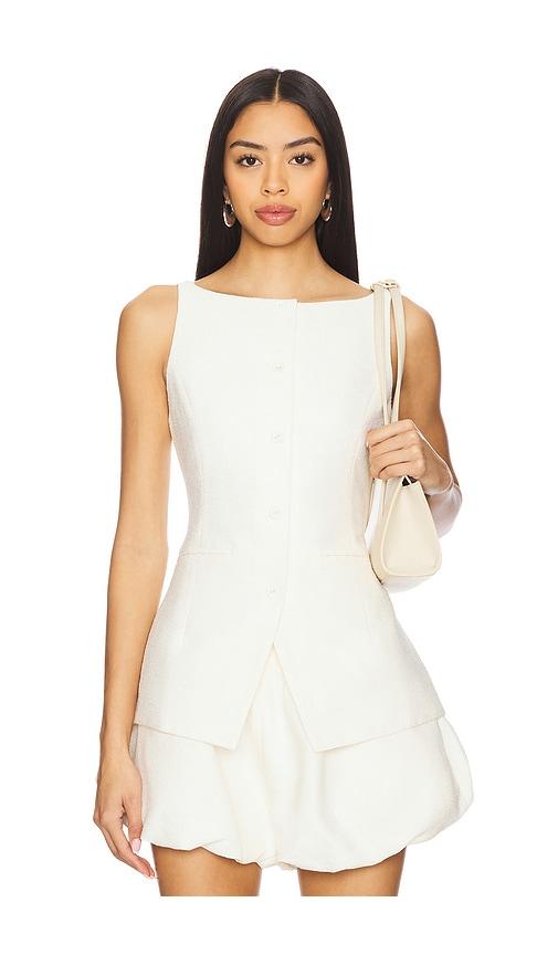 line & dot adella top in beige. - size m (also in xs)
