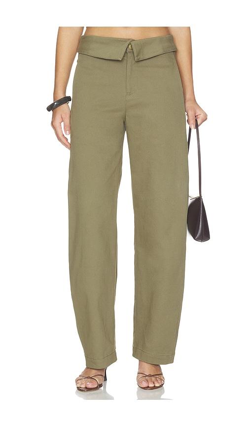 line & dot anden pants in olive. - size l (also in s, xs, m)