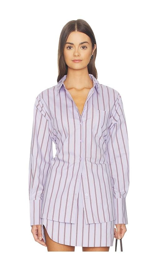 line & dot andi shirts in purple. - size l (also in s, xs, m)