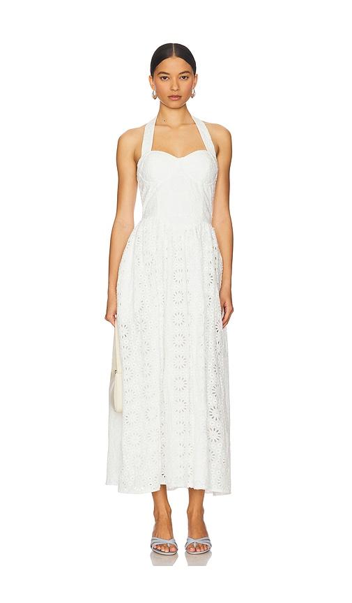 line & dot anka dress in white. - size l (also in s, xs, m)