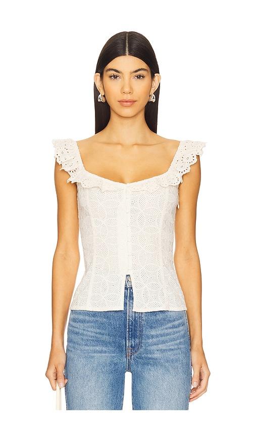 line & dot aurelia top in white. - size l (also in xs)