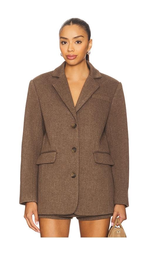 line & dot belmont blazer in brown. - size m (also in s, xs)