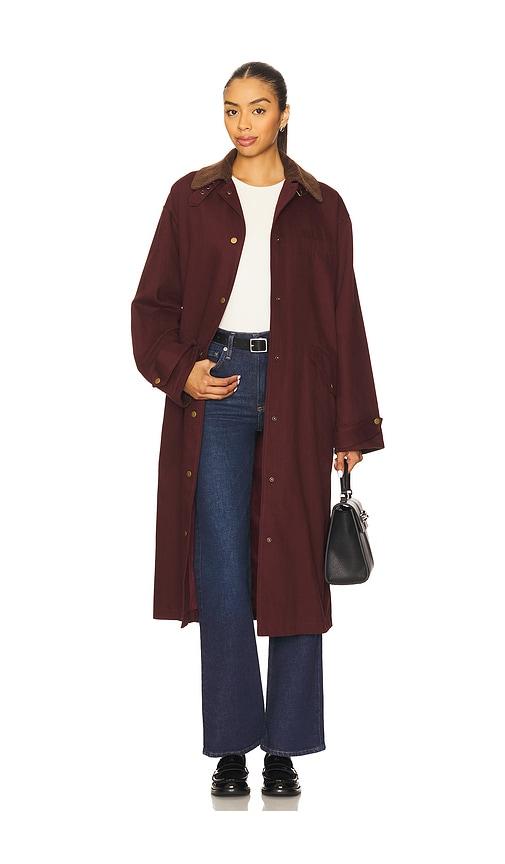 line & dot chelsea jacket in burgundy. - size l (also in m)