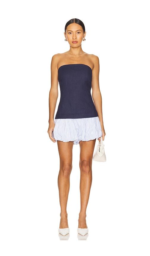line & dot eline bubble romper in navy. - size l (also in xl)
