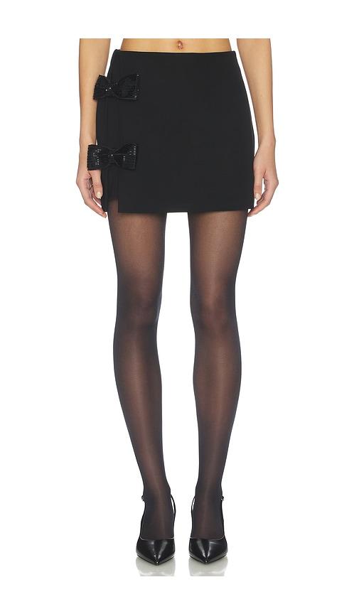 line & dot elodie mini skirt in black. - size l (also in m, s, xs)