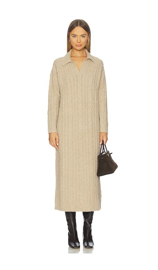 line & dot emila maxi dress in beige. - size s (also in xs)
