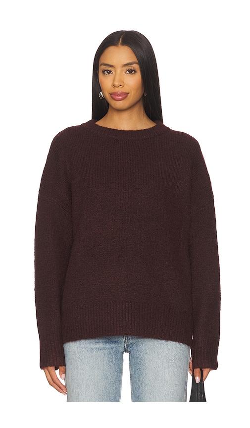 line & dot hart sweater in burgundy. - size s (also in xs)