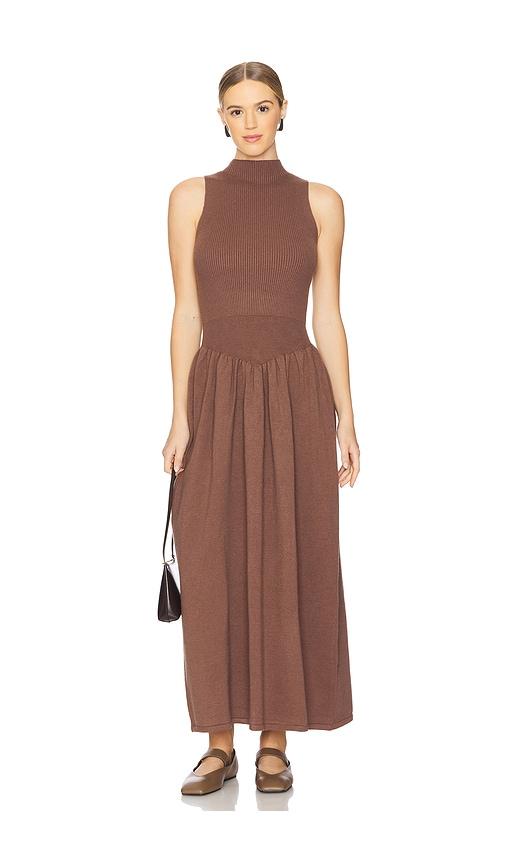 line & dot ianna sweater dress in chocolate. - size m (also in s)